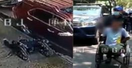 Ladrón en silla de ruedas se cae mientras robaba