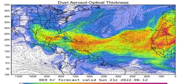 Polvo del Sahara se dispersará en el país este fin de semana