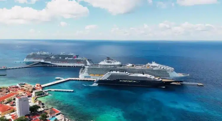 Incrementa arribo de cruceros a Quintana Roo en las primeras semanas del año