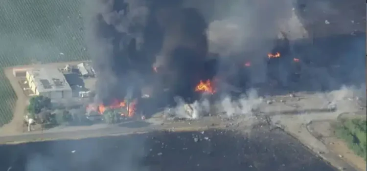 Desaparecen 7 personas tras explosión de almacén en pirotecnia en California, Estados Unidos