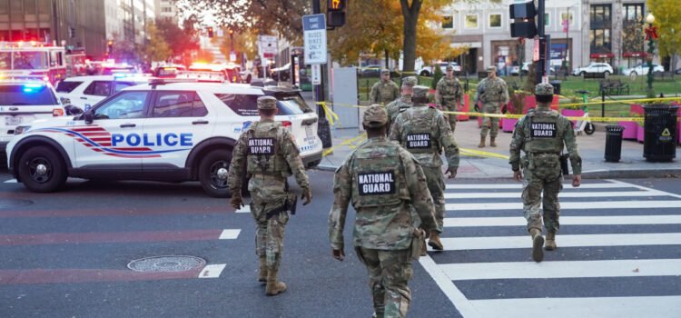 Disparan contra 2 miembros de la Guardia Nacional cerca de la Casa Blanca